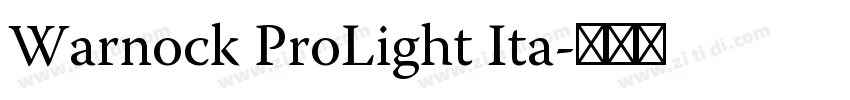 Warnock ProLight Ita字体转换